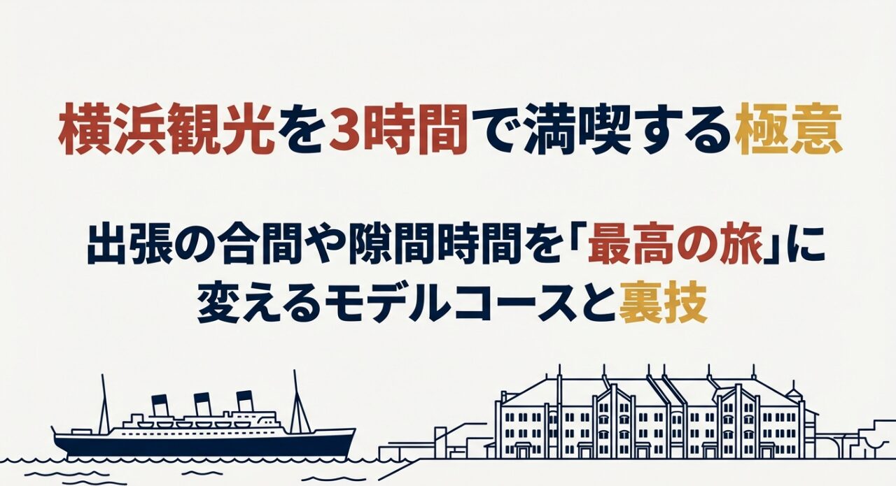 横浜観光を3時間で満喫する極意。出張の合間や隙間時間を最高の旅に変えるモデルコースと裏技。