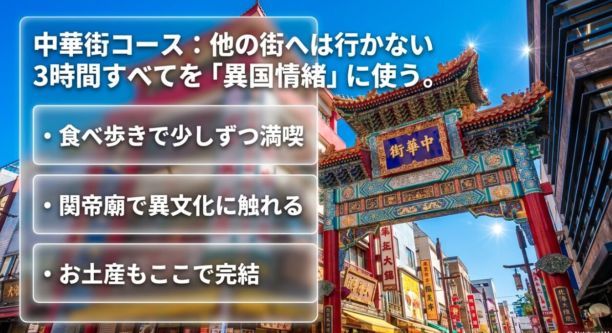 3時間すべてを異国情緒に使う横浜中華街満喫コース