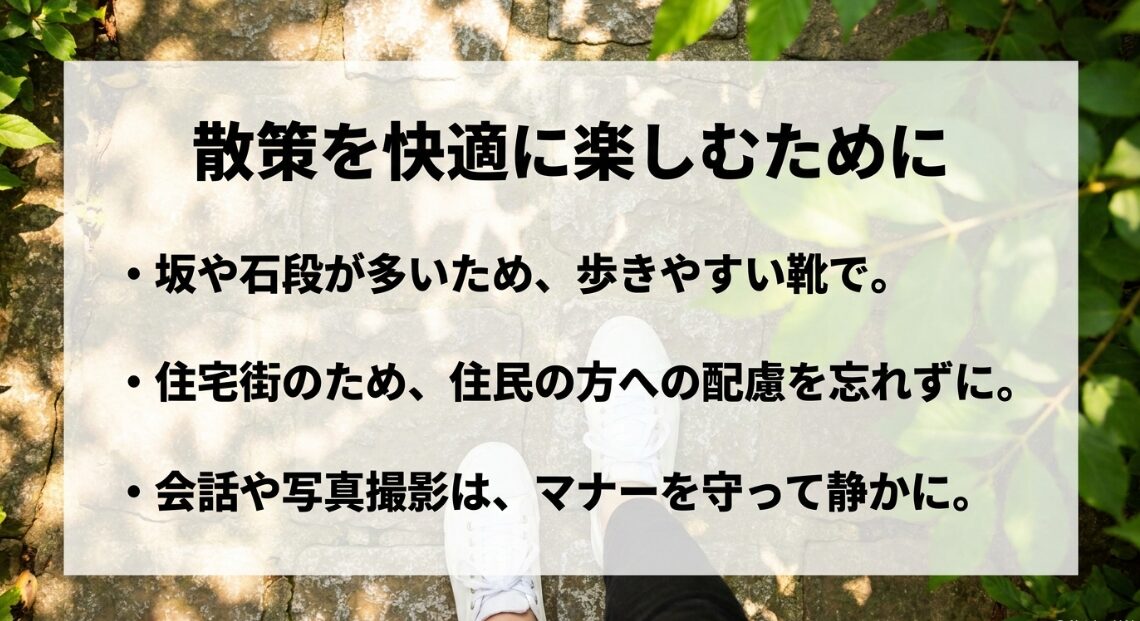 歩きやすい靴や住民への配慮など、横浜散策を快適に楽しむためのマナーと注意点