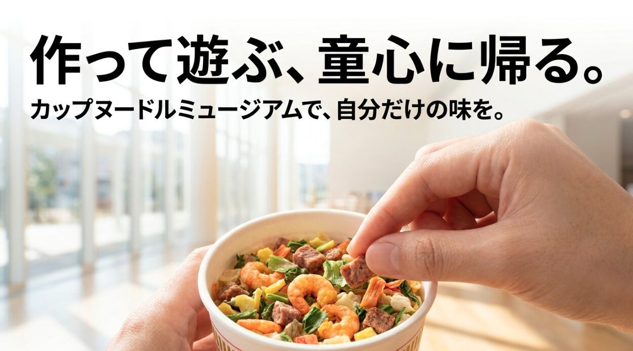 作って遊ぶ、童心に帰る。カップヌードルミュージアムで、自分だけの味を。