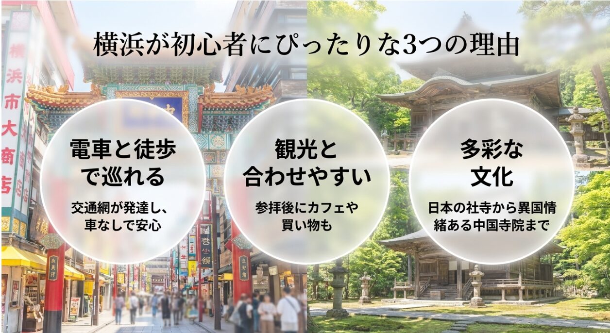 横浜が初心者にぴったりな3つの理由。電車と徒歩で巡れる、観光と合わせやすい、多彩な文化。