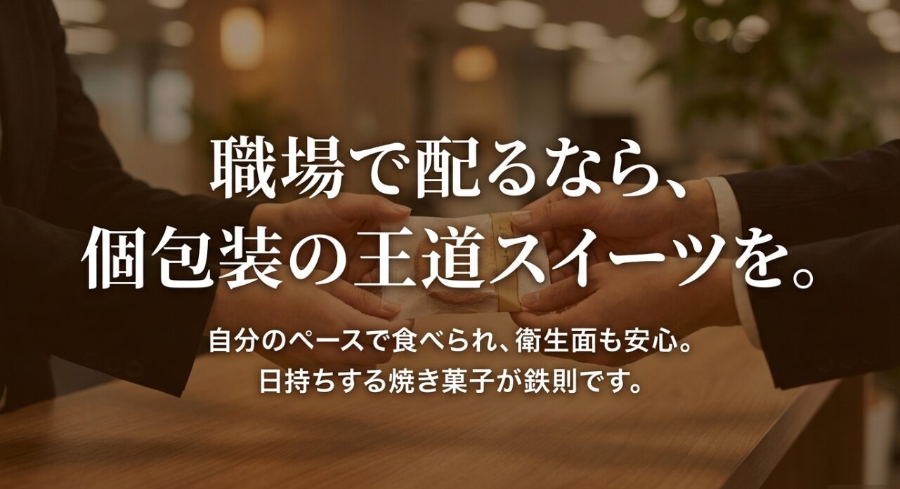 職場で配りやすく衛生面も安心な、自分のペースで食べられる日持ちする個包装の王道スイーツ