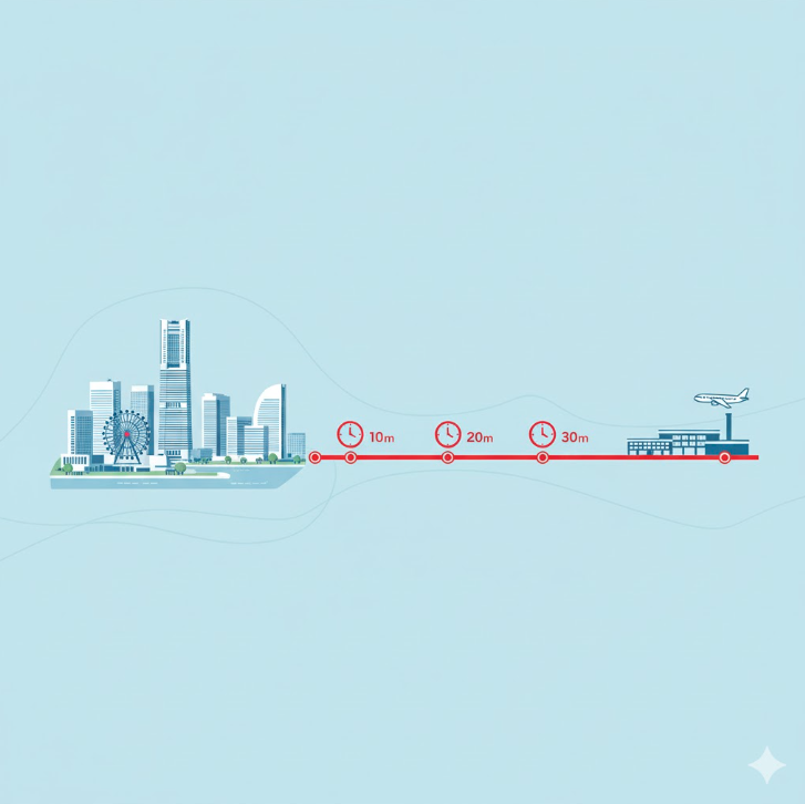 京急線での移動時間の目安