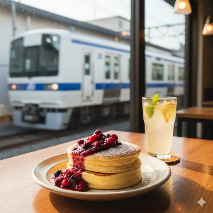 自家製パンケーキと自家製ジンジャーエール