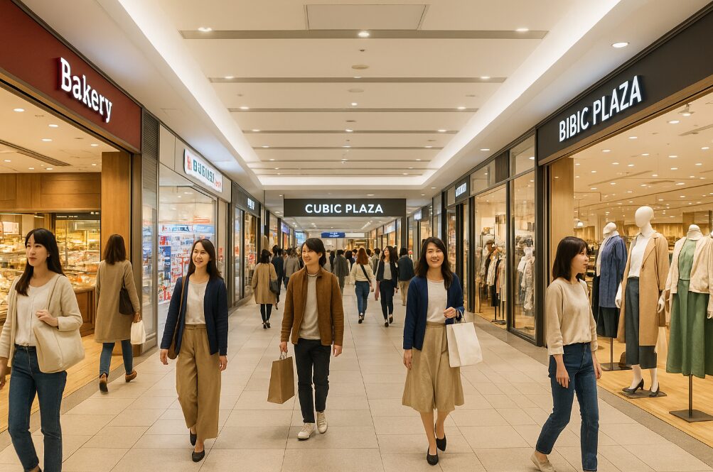 新横浜駅に直結するキュービックプラザ新横浜の活気ある商業スペース