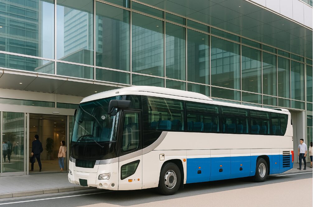 横浜駅スカイビル1階にあるディズニーバス乗り場、YCAT（横浜シティ・エア・ターミナル）の施設外観