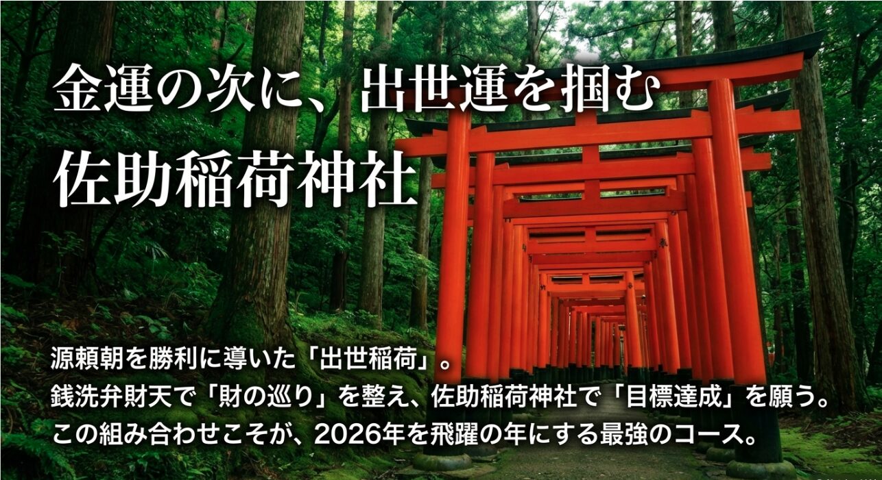 6_源頼朝を導いた出世稲荷と銭洗弁財天を組み合わせた最強コースの紹介スライド