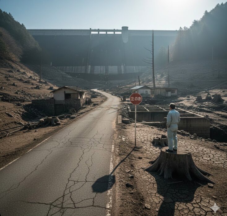 渇水時に出現する道路や遺構