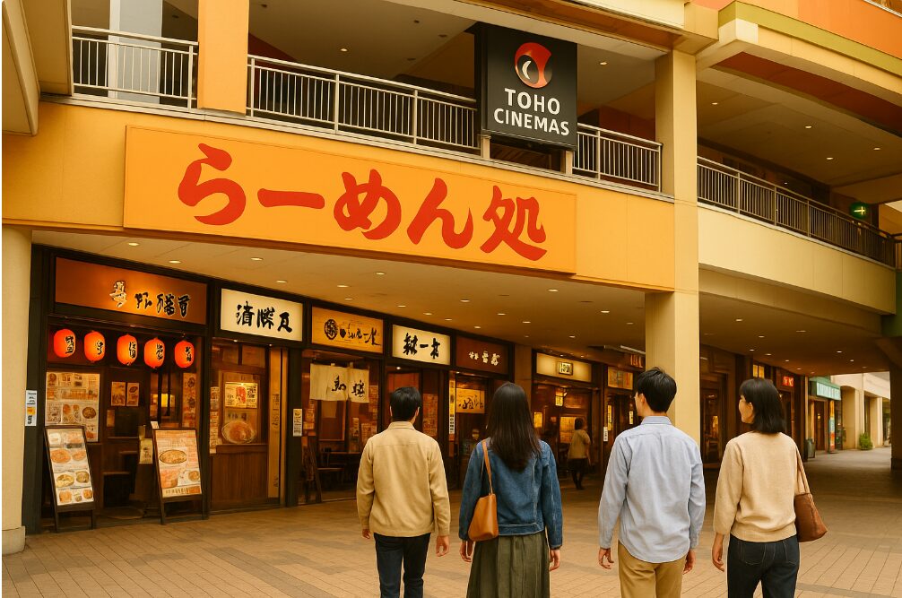 ビナウォークらーめん処の外観。