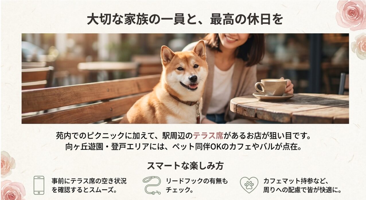 ペット同伴OKのテラス席活用術とカフェマット持参などのマナー