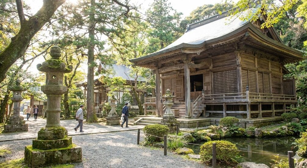 大岡越前守の菩提寺として知られる茅ヶ崎・浄見寺の、歴史を感じさせる静寂な境内。