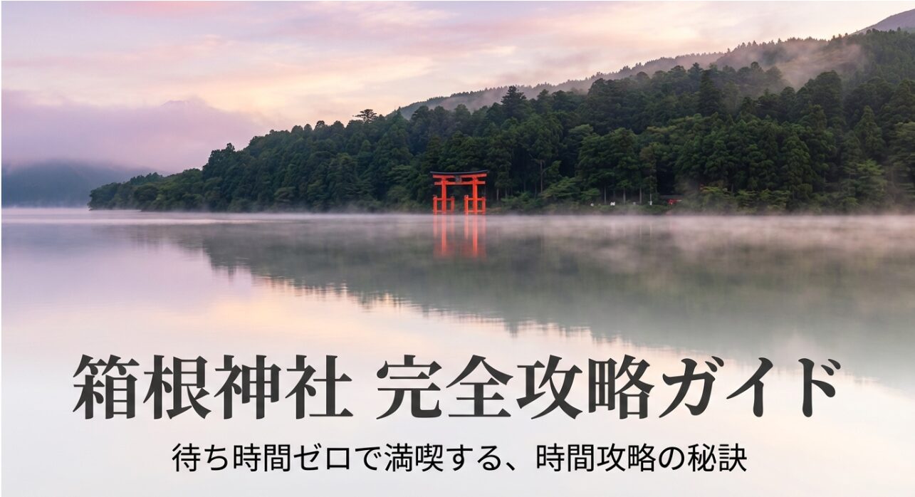 箱根神社の参拝時間を待ち時間ゼロで満喫するための攻略ガイド表紙。