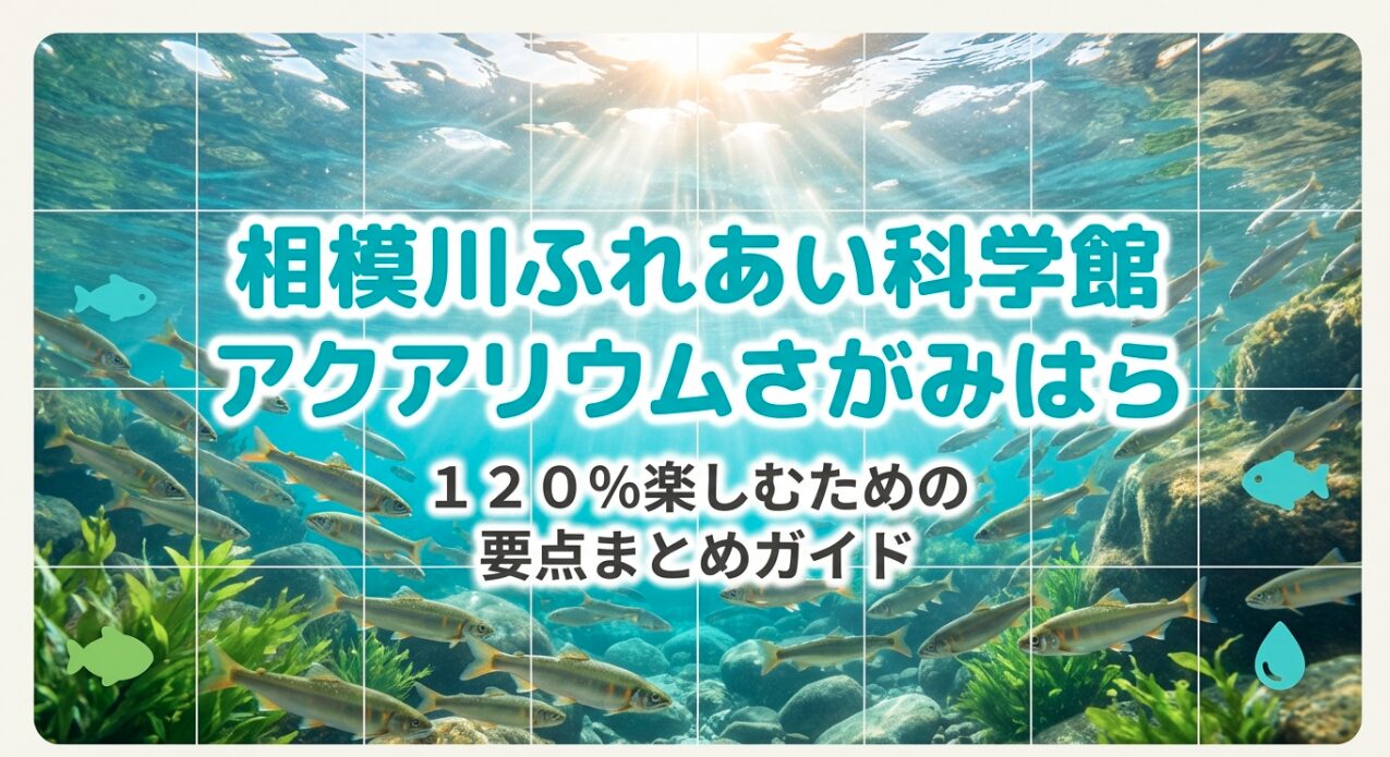 相模川ふれあい科学館 アクアリウムさがみはらを120%楽しむための要点まとめガイド。