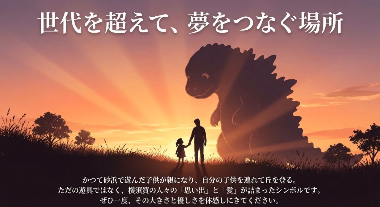 親子二代で楽しめる、横須賀の人々の思い出と愛が詰まったシンボルとしてのゴジラの紹介。