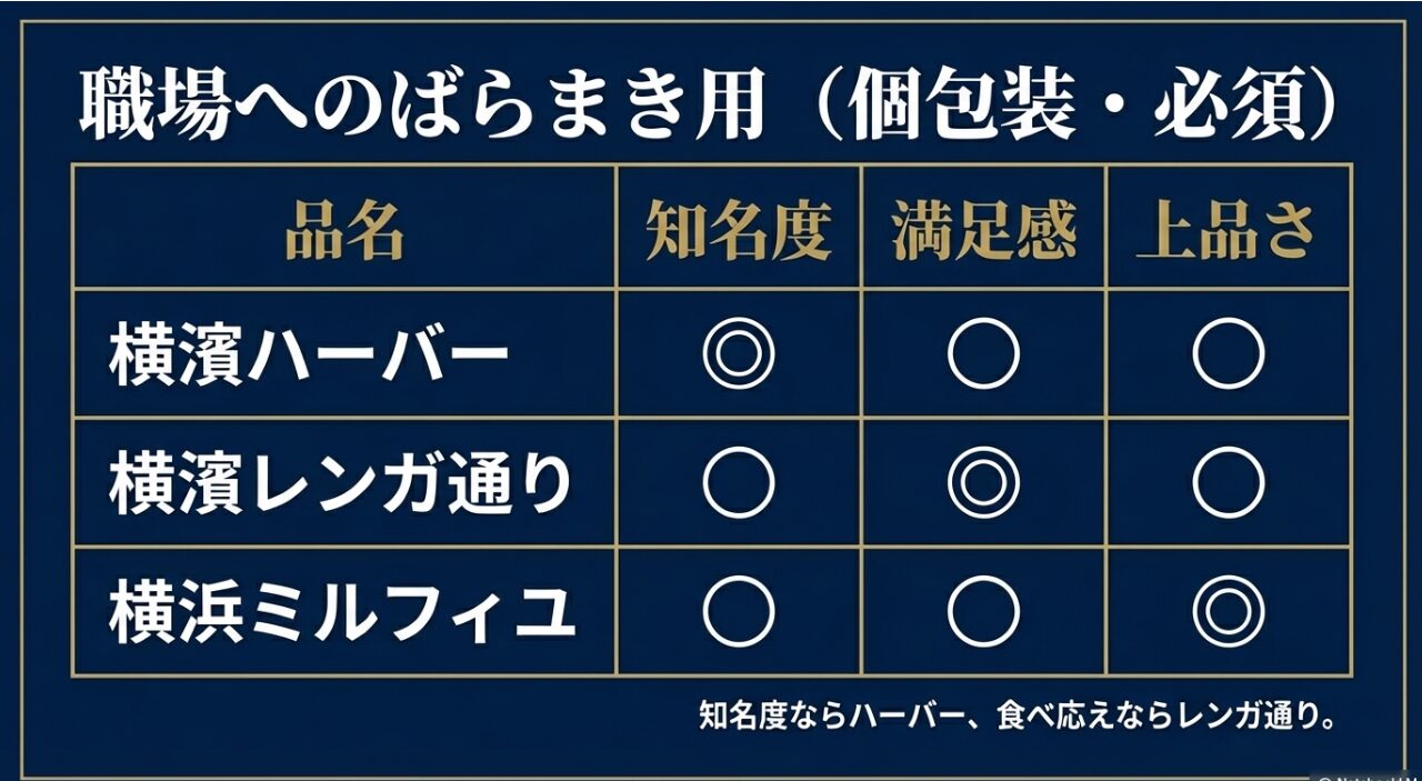 職場へのばらまき用 個包装・必須リスト