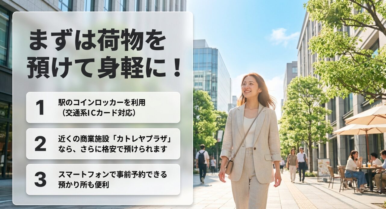 駅のコインロッカーやカトレヤプラザの格安ロッカー、事前予約サービスなど荷物を預ける方法のまとめ
