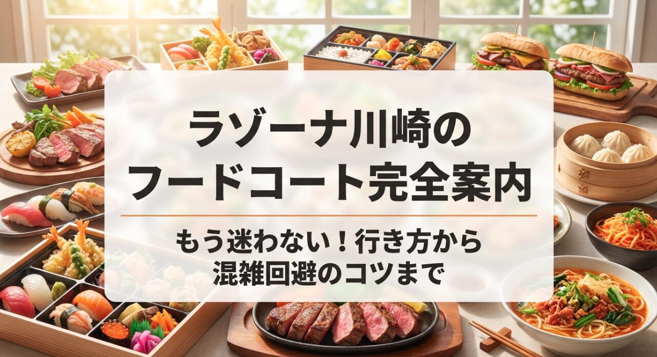 ラゾーナ川崎のフードコート完全案内。もう迷わない行き方から混雑回避のコツまでの表紙画像