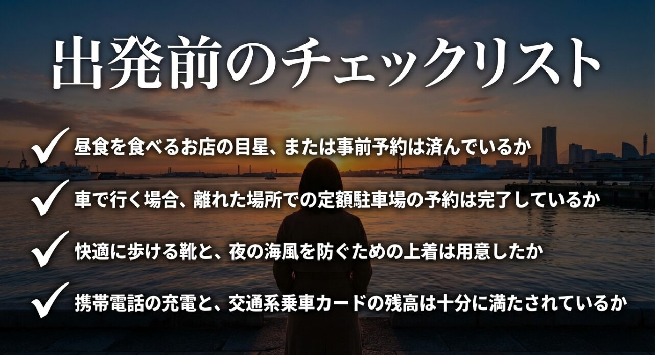 横浜観光中華街の出発前に確認すべき持ち物と事前予約のチェックリスト