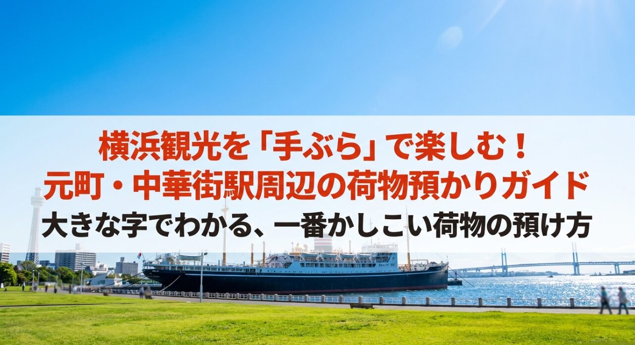 元町・中華街駅周辺の荷物預かりガイドの表紙スライド