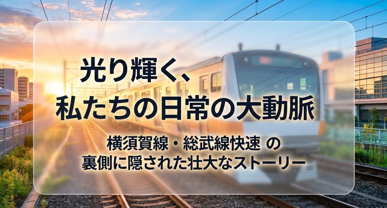 光り輝く私たちの日常の大動脈、横須賀線・総武線快速の裏側に隠された壮大なストーリーを表したタイトル画像
