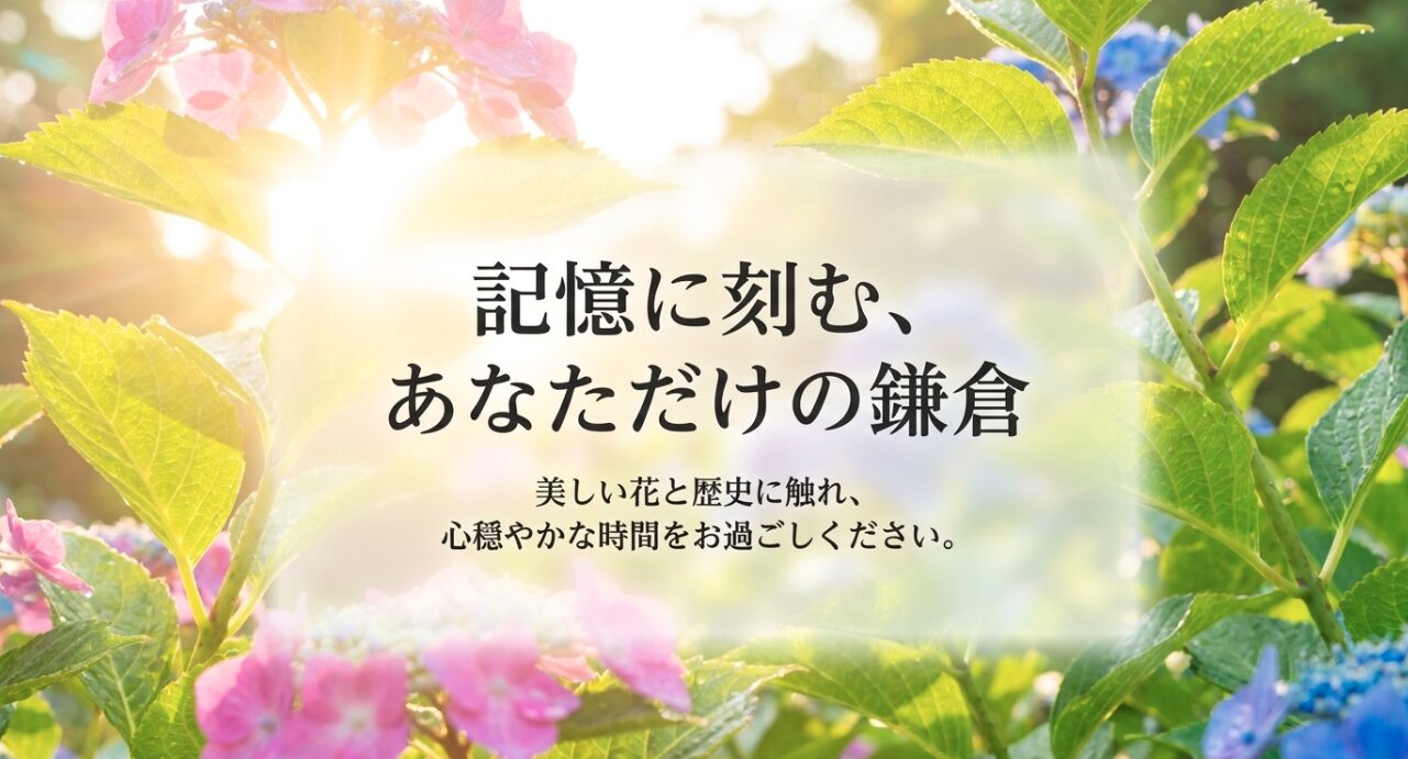 記憶に刻む、あなただけの鎌倉。美しい花と歴史に触れ、心穏やかな時間をお過ごしください。