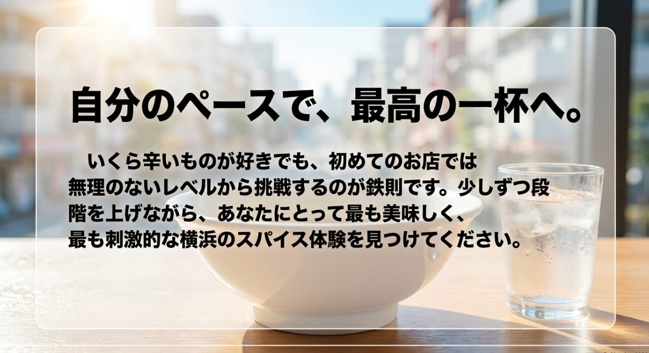 初めてのお店では無理のないレベルから挑戦し、自分のペースで最高のスパイス体験を見つけるアドバイス