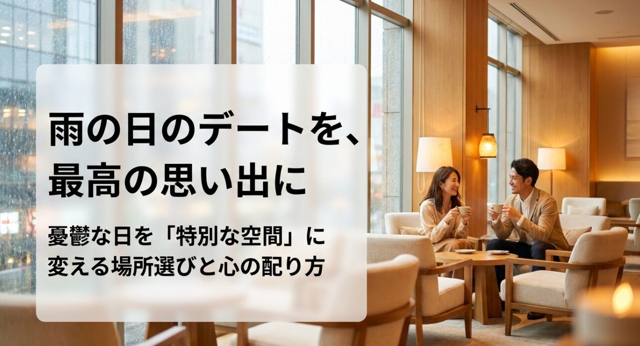 憂鬱な日を特別な空間に変える場所選びと心の配り方