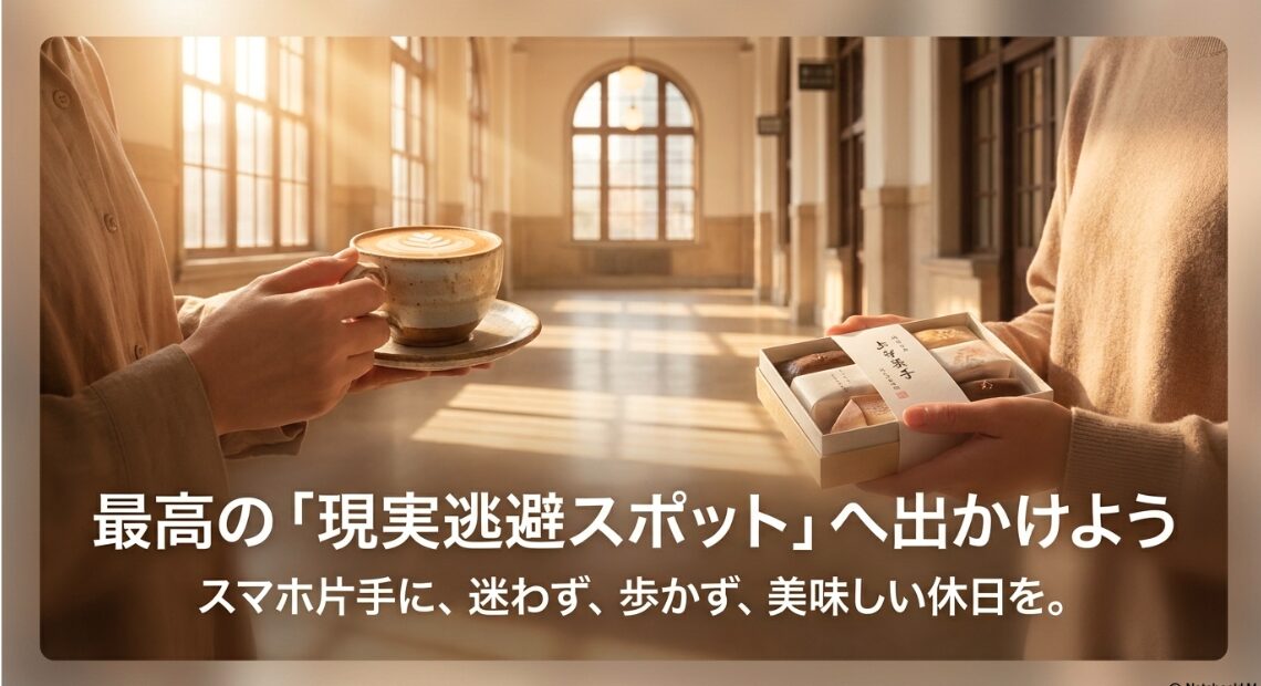 最高の現実逃避スポットへ出かけよう。スマホ片手に、迷わず、歩かず、美味しい休日を。